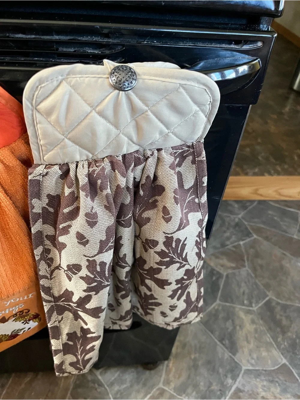 Set of three Hanging Kitchen Towel Set - Orange